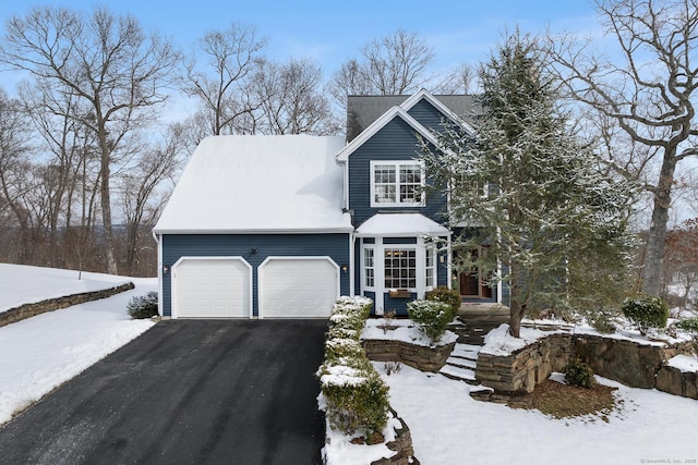 view of property featuring a garage