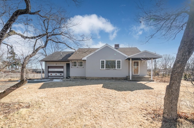 view of front of home featuring a garage