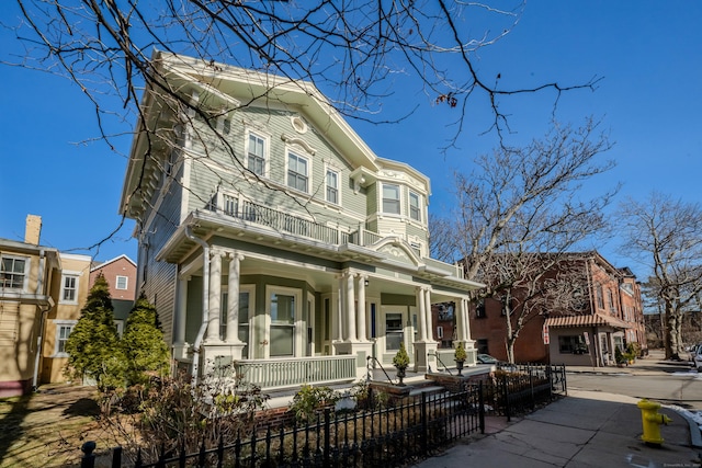 view of front of home with a porch