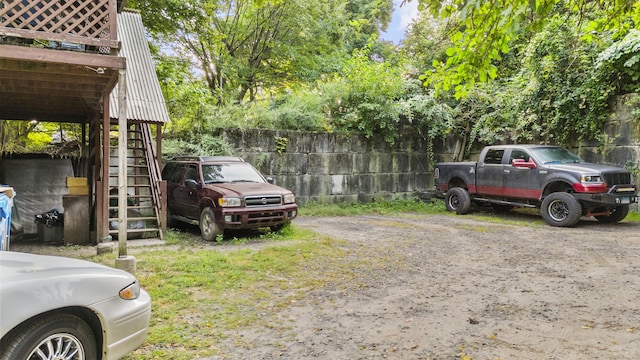 view of vehicle parking