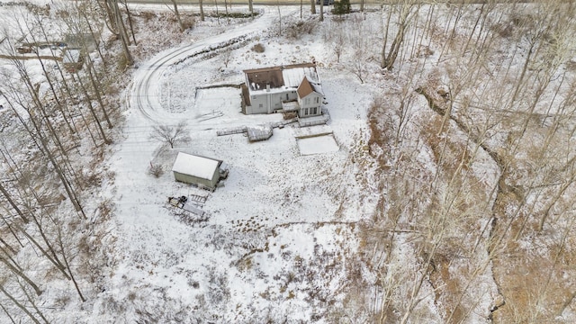 view of snowy aerial view