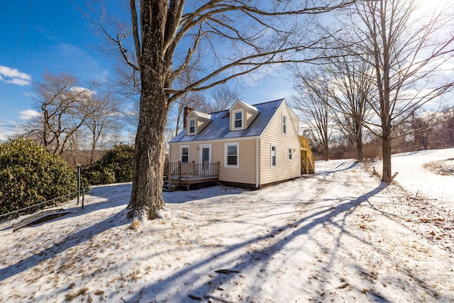 view of front of home featuring a deck