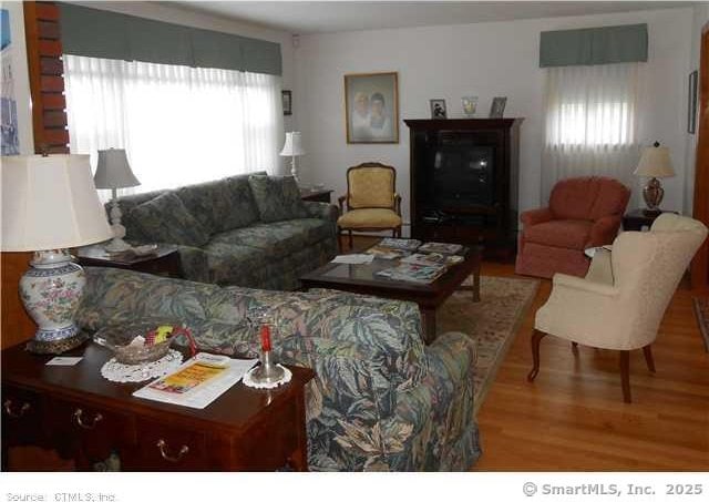 living room featuring light hardwood / wood-style floors