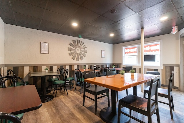 175 Main St, Winchester, CT 06098 - dining space with a drop ceiling and hardwood / wood-style floors