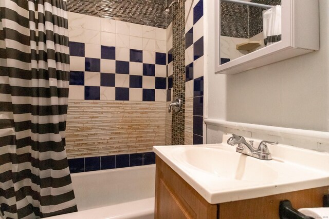 175 Main St, Winchester, CT 06098 - bathroom with vanity and shower / bath combination with curtain