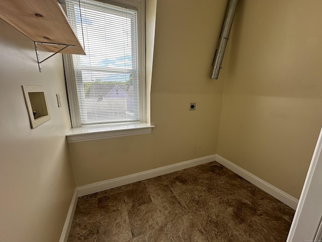 interior space featuring electric dryer hookup