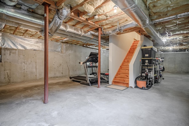 48 Bear Mountain Rd, Danbury, CT 06811 - unfinished below grade area with stairs