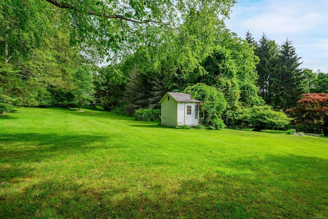 48 Bear Mountain Rd, Danbury, CT 06811 - view of green lawn featuring a shed