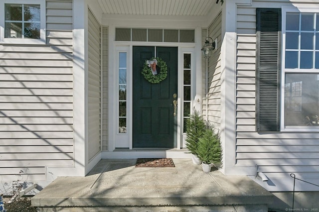 view of doorway to property