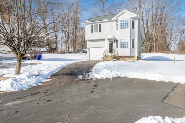 view of property with a garage