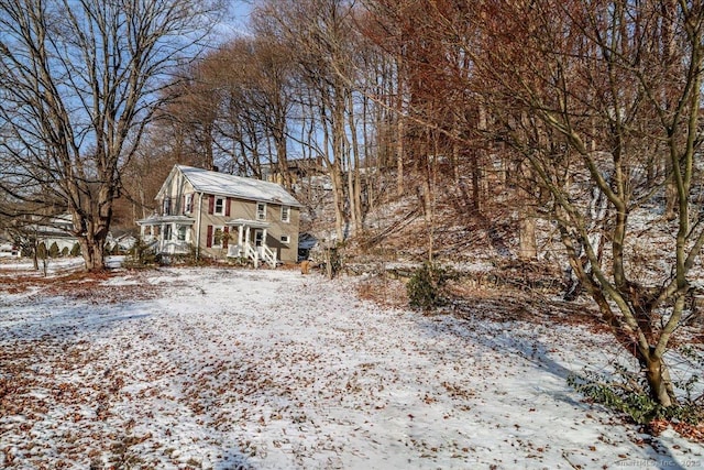 exterior space with a porch