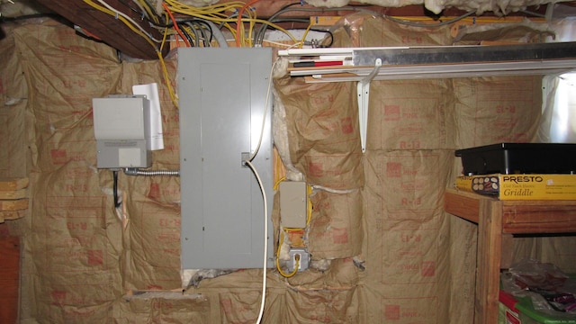 utility room with electric panel