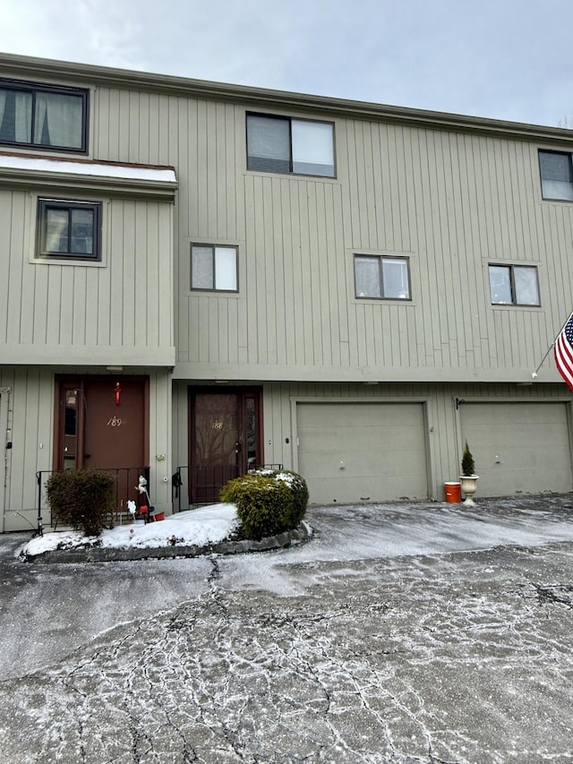 view of property with a garage