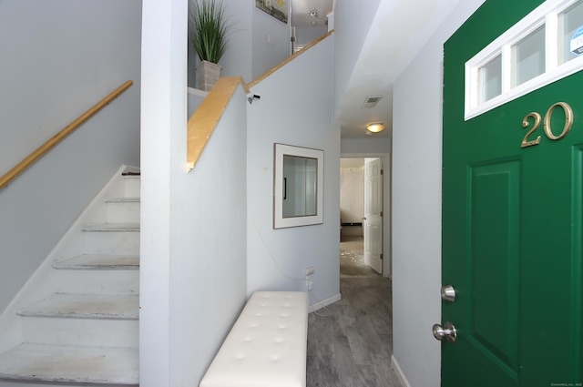 interior space featuring wood-type flooring