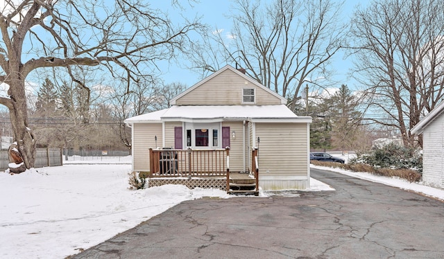 view of bungalow