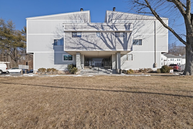 exterior space with a front yard