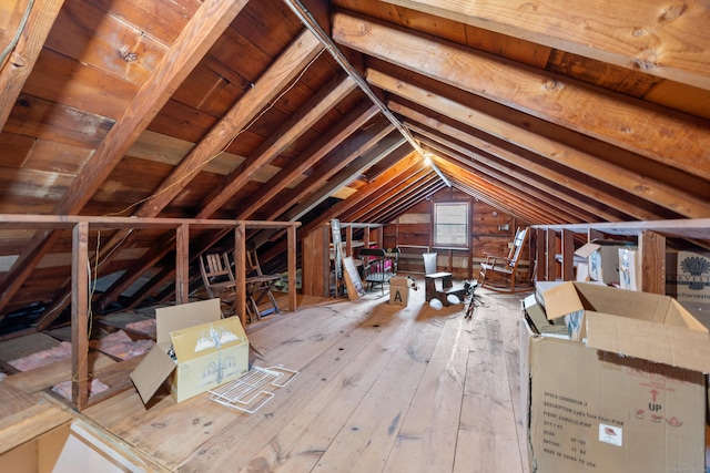 view of attic