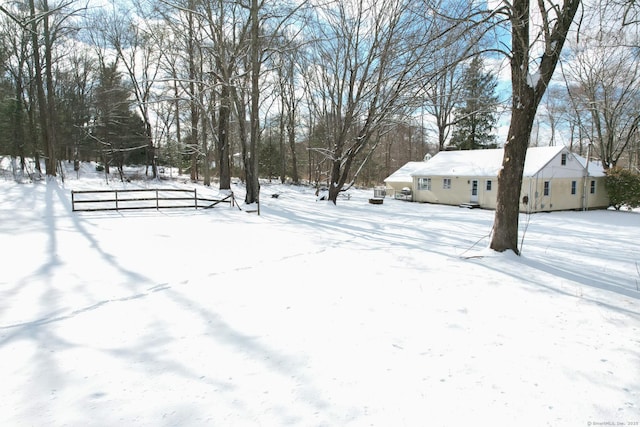 view of snowy yard