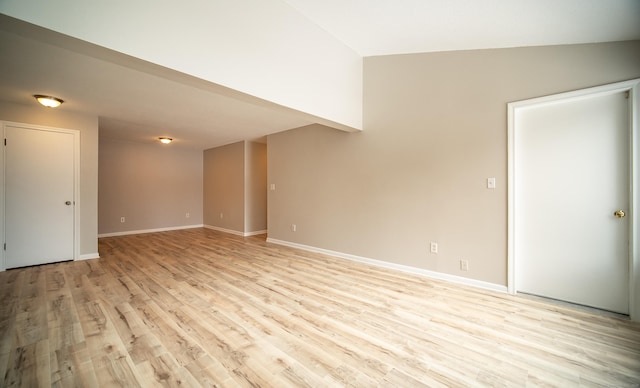 spare room featuring light hardwood / wood-style flooring