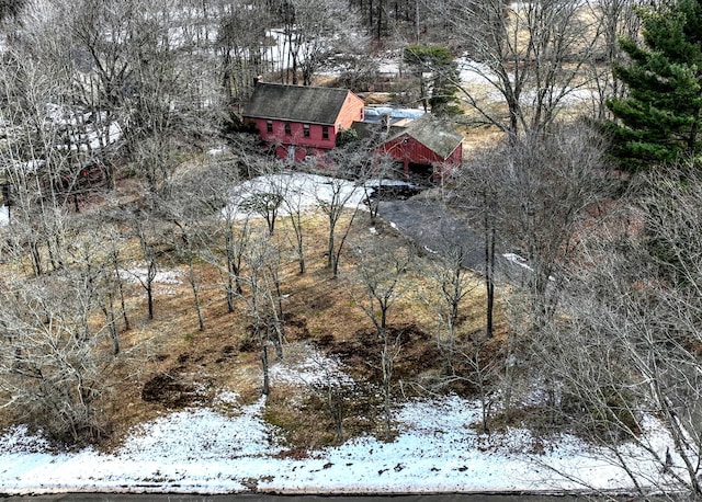 view of snowy aerial view