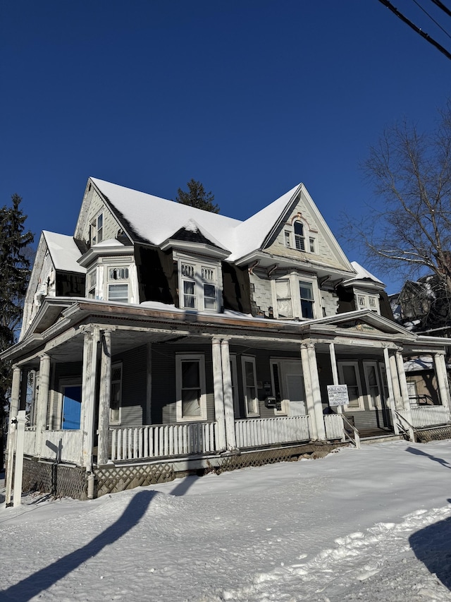 view of front of home with a porch