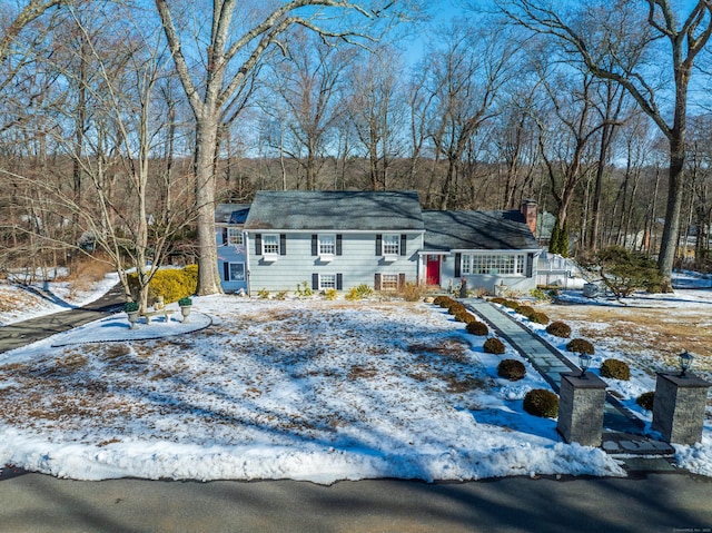 view of single story home