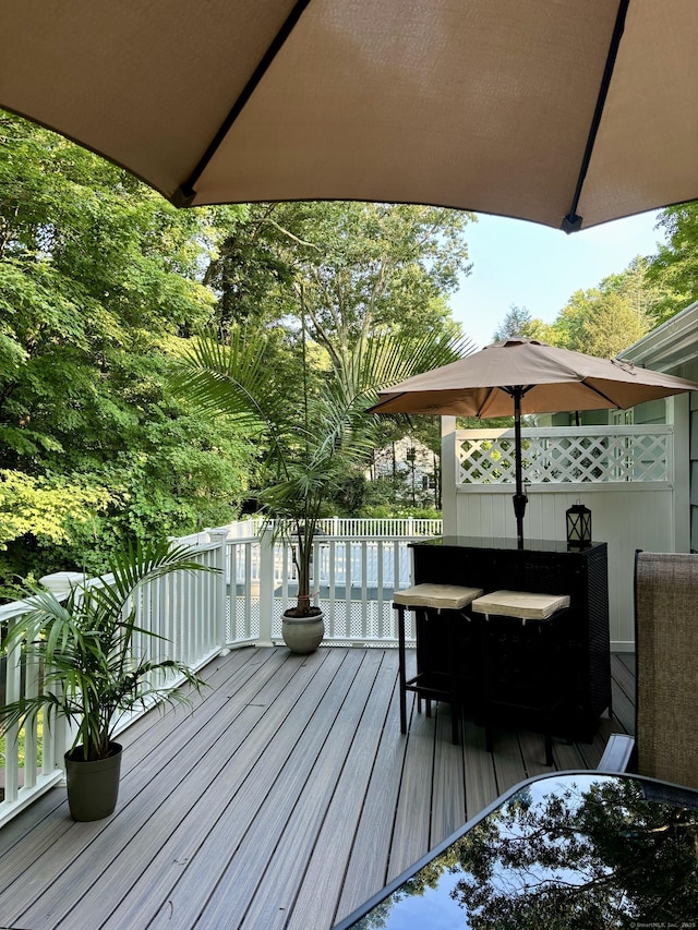 view of wooden terrace