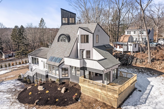 765 Durham Rd, Guilford, CT 06437 - rear view of property with a shingled roof