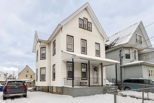 view of front of house featuring covered porch