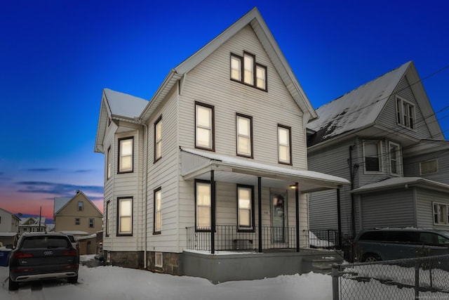 view of front of house with a porch