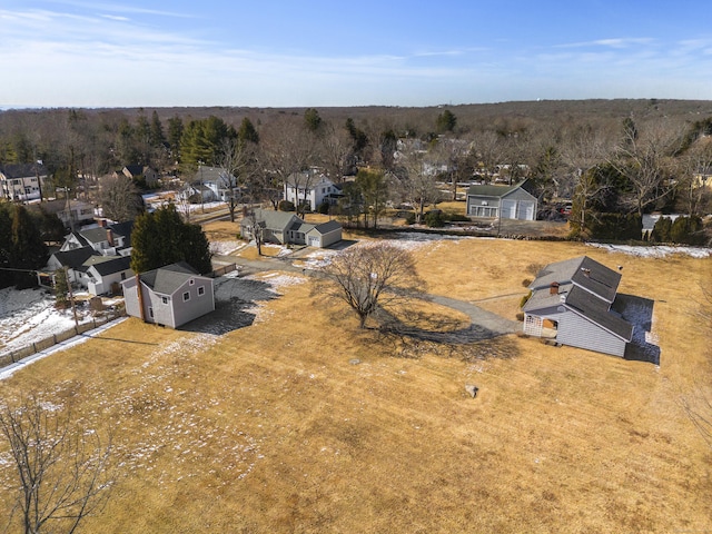 bird's eye view featuring a residential view