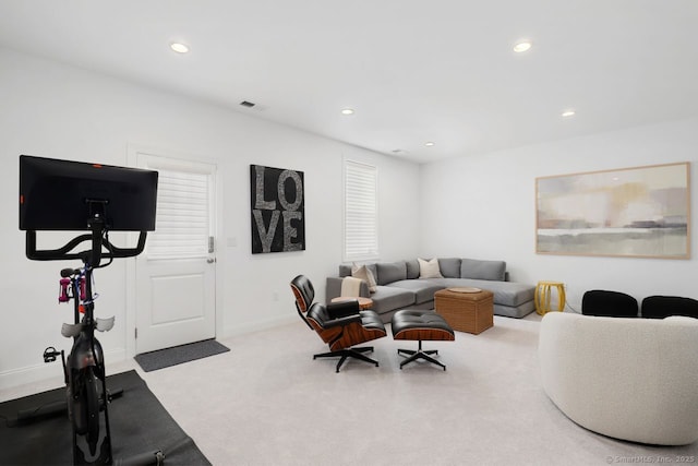 view of carpeted living room