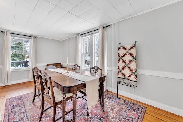 dining area featuring hardwood / wood-style floors