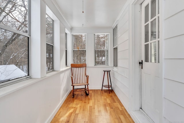 view of sunroom