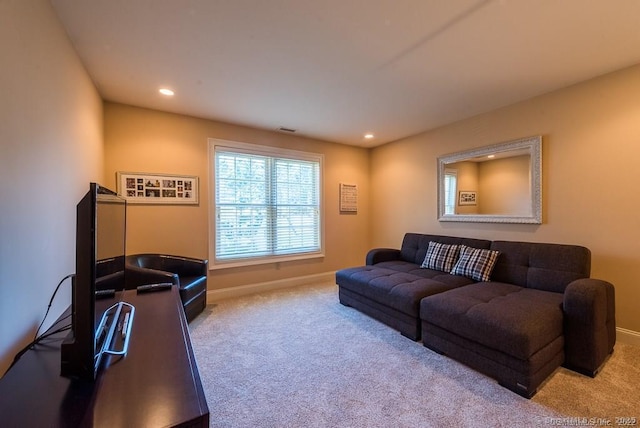 view of carpeted living room