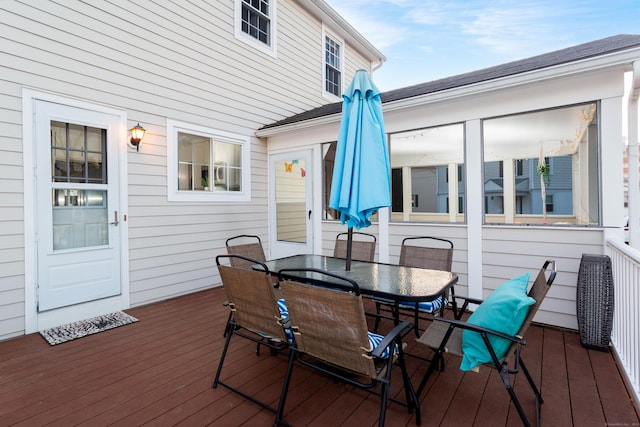 view of wooden deck