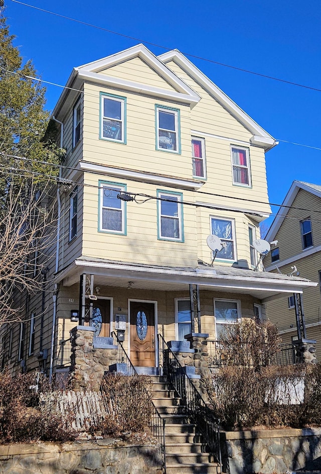 view of front of home with a porch