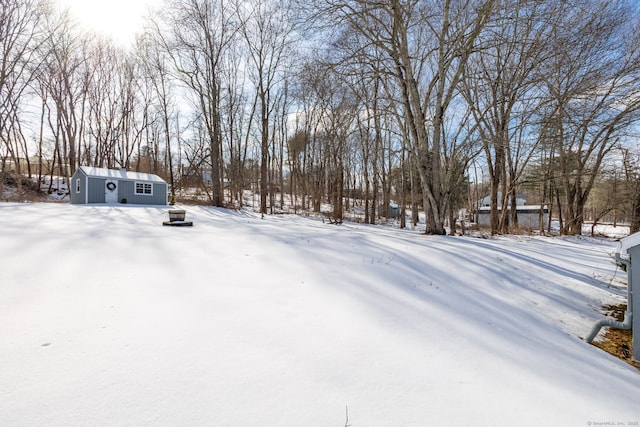 view of snowy yard