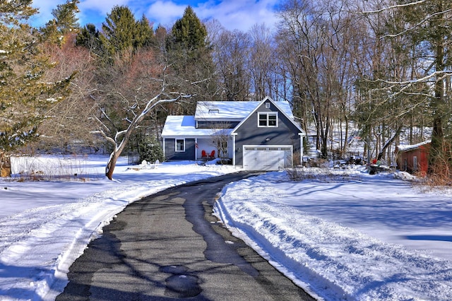 view of front facade with a garage