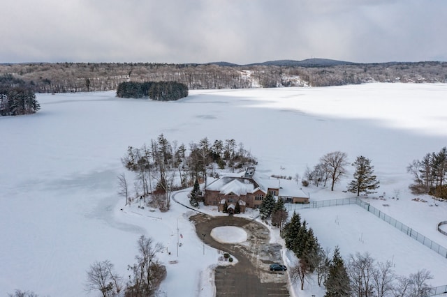 view of snowy aerial view