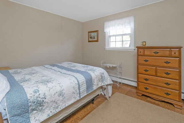 bedroom featuring baseboard heating