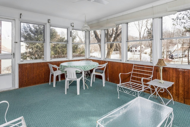 sunroom / solarium with visible vents