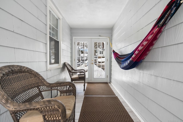 interior space featuring french doors