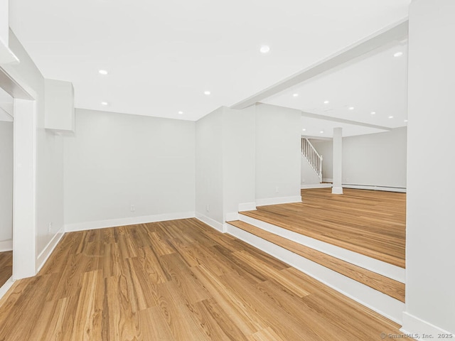 interior space with light wood-type flooring