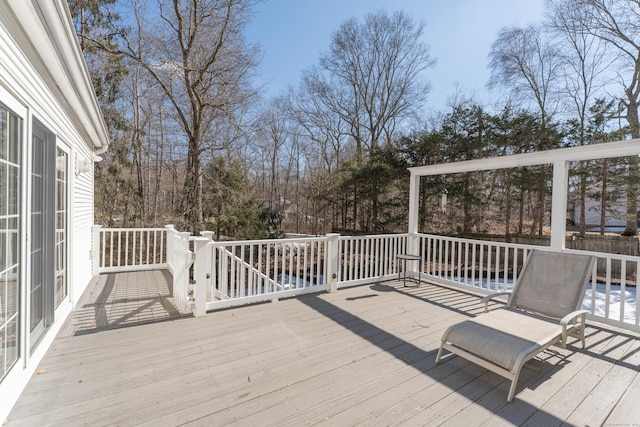 view of wooden deck