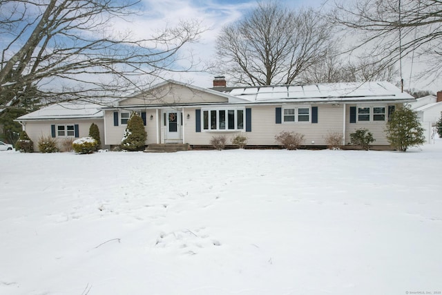 view of single story home