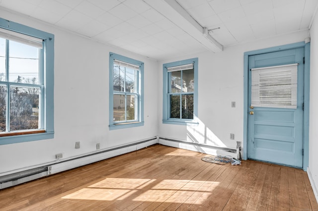 interior space featuring a wooden deck