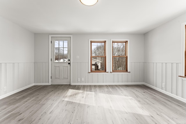 entryway with light wood-type flooring