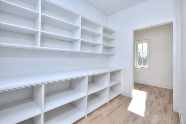 interior space with light wood-type flooring