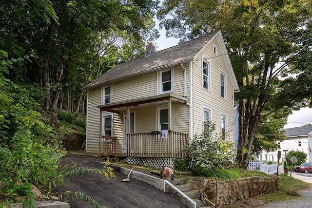 view of front of property with a porch